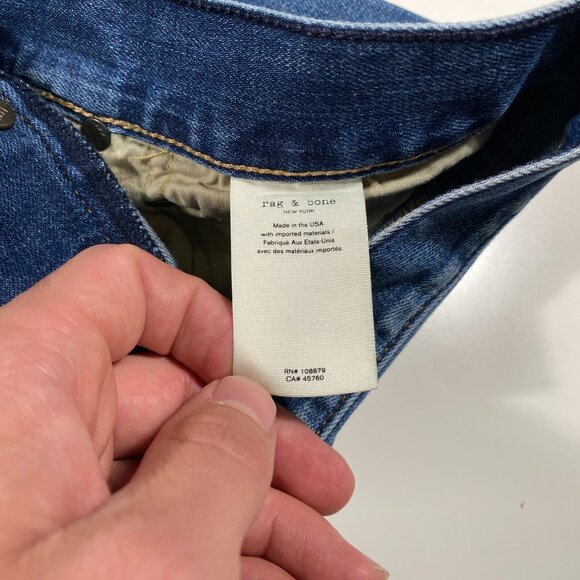 Rag & Bone Fit 2 Slim Fit "Throop" Button Fly Jeans Made in USA men's size 33x31 - Picture 7 of 12